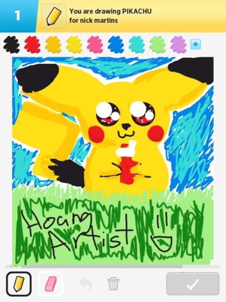 Draw Something.Chibi Pikachu by HoangArtist